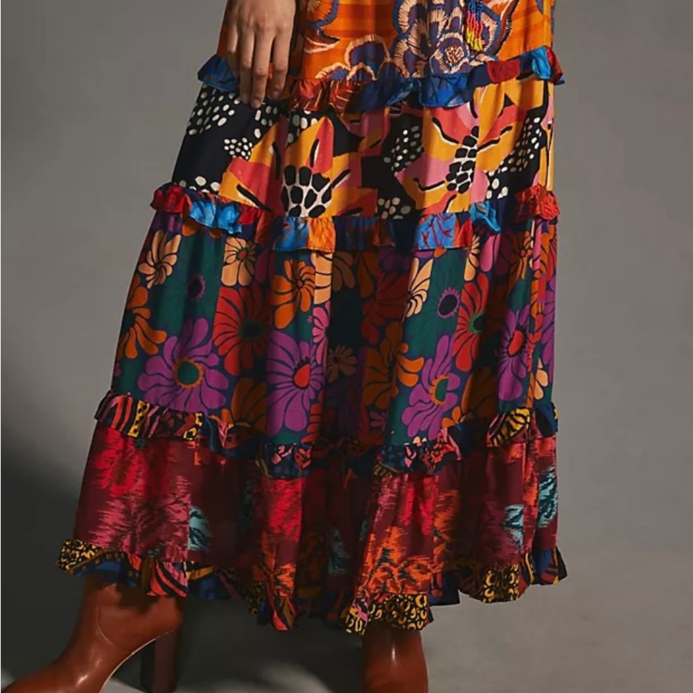 Floral Bohemian Maxi Skirt - Multicolor - Picture 3 of 8